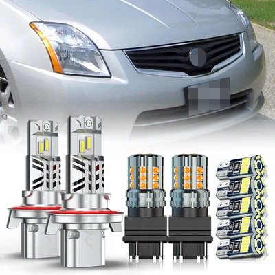 适用于日产 Sentra 2010 - 2012 LED 车头灯转向信号侧标记灯泡 9x — 第 1/4 张图片