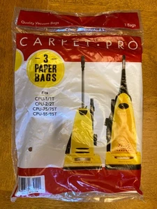 Carpet Pro CPP-3 Paper Vacuum Bags 3-Pack Quality Vacuum Bags - Picture 1 of 2