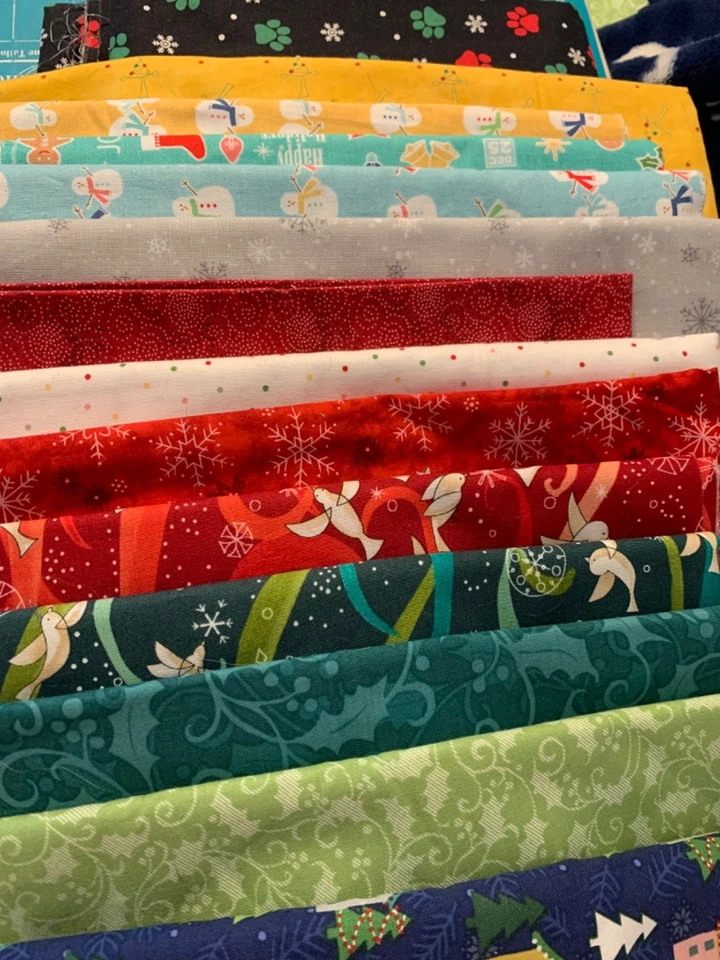 14FQS bundle of a variety of Holiday prints, new, 100% cotton - Image 1 of 4