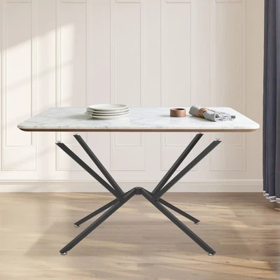 Современные наборы ножек стола с 5-футовыми подушечками домашний железный стол комплекты деталей со скрещенными ножками черные - Изображение 1 из 4