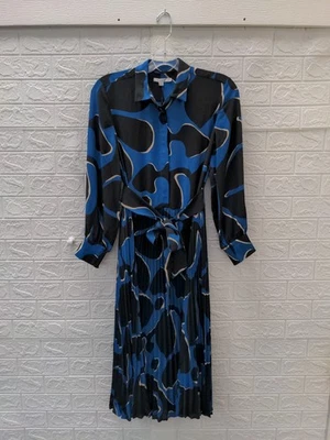 Nuevo Vestido Chicos Midi Plisado Nivel Madera Azul Scandi Talla 1.5 Foto 1 de 4