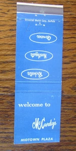 McCURDY'S DEPARTMENT STORE MATCHBOOK COVER: ROCHESTER GENEVA NY MATCHCOVER -A23 - Picture 1 of 2