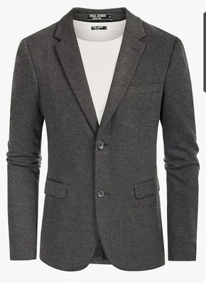 NEW  Paul Jones Men's Herringbone Blazer Jacket Lightweight Casual Knit Sport Co - Image 1 of 4