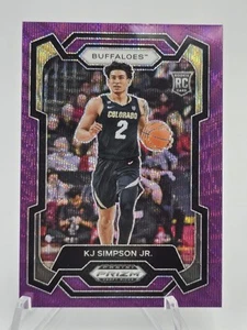 2024 Panini Prizm Draft Picks - KJ Simpson Jr. #93 Purple Wave Prizm (RC) - Picture 1 of 2