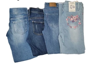 Lot of 4 Girls Blue Jeans Mixed brands Size 6x-6 Different Styles - Picture 1 of 24