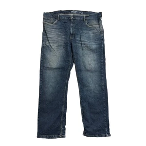 Levis Denizen Jeans W42 L32 Mens Dark Blue Relaxed Straight Stretch Denim (F) - Picture 1 of 8