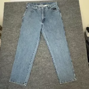 Vintage Harley Davidson Relaxed Fit Blue Denim Jeans Mens Size 36x32 Medium Wash - Picture 1 of 6