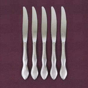 1881 Rogers Bros Twilight 5 dinner knives stainless steel flatware knife Oneida - Picture 1 of 4