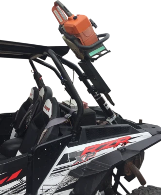 Montaje de motosierra Moose Utility UTV barra antivuelco se adapta a Polaris RZR Yamaha YXZ y Can Am Foto 1 de 2
