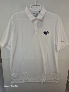 Penn State Nittany Lion Men's XL White Omni-Wick Drive Polo Columbia Golf NWT - Picture 1 of 4