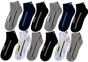 NEU 6-12 Paar Herren Knöchel Viertel Socken Baumwolle Freizeit Größe 9-11 10-13 (#602-13) - Bild 1 von 2