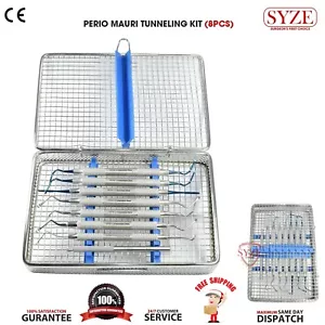 Implante Dental Perio Mauri Kit de Túnel Instrumentos de Cirugía Quirúrgica 8 Piezas Reino Unido - Imagen 1 de 3