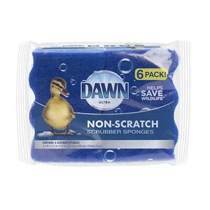 Nonscratch Kitchen Dish Sponges Blue pack Of 6 - Picture 1 of 6