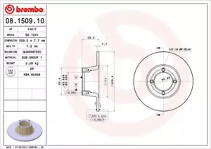 2 dischi freno anteriori 209 mm Brembo per Austin-Healey Sprite - Foto 1 di 2