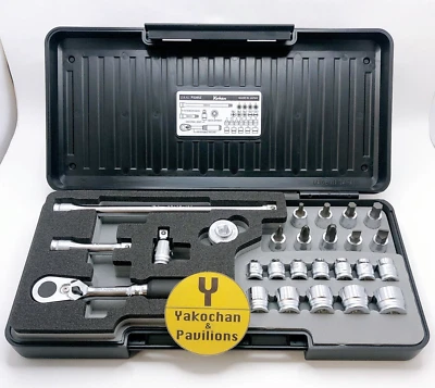 KOKEN  P2285Z Z-EAL 1/4" Socket Wrench Extension bar Set 26 PCS  with Case - Image 1 of 4