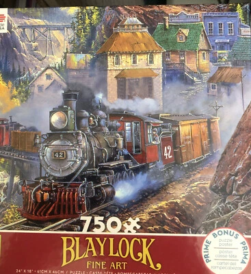 Quebra-cabeça Blaylock Fine Art Silver Bell 2 750 peças locomotiva # 42 da Ceaco - Imagem 1 de 4