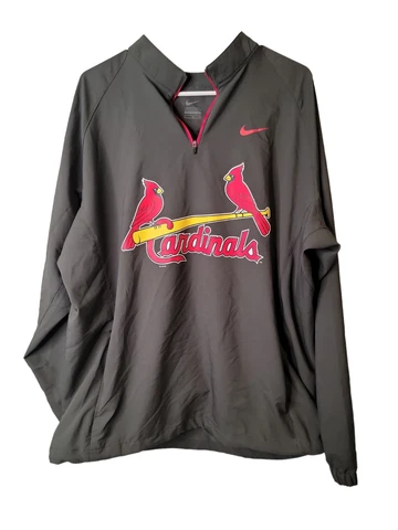 Nike Size XL Mens St. Louis Cardinals Jacket 1/4 Zip Pullover MLB Baseball Cover