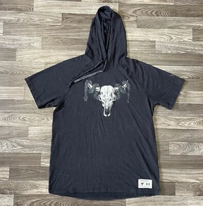 Under Armour Project Rock Hoodie Shirt Men’s Medium Black Gym Training Loose Fit - Picture 1 of 7