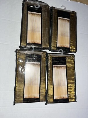 Victoria Classic Newport Organza Panel 40” X 84” Taupe Lot 4 Panels Sheer New - Image 1 of 4