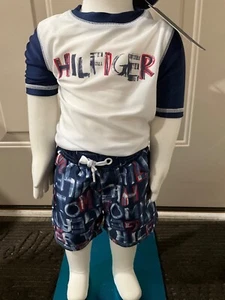 New blue, white, red  Infant Tommy Hilfiger 2 pc UPF 50 SET SZ 18M - Picture 1 of 5