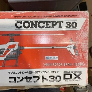 Helicóptero vintage Kyosho Concept 30 DX. nuevo en caja - Imagen 1 de 24