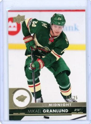MIKAEL GRANLUND 2017-18 UPPER DECK SERIES 2 HOCKEY #342 "UD MIDNIGHT" CARD 15/25 - Image 1 of 2