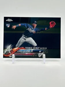 2018 Topps Chrome Update Ronald Acuna Jr. Rookie Debut #HMT31 RC - Picture 1 of 2