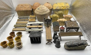 Lot of 37 Metal Farmyard Accessories Haystacks, Feeders JoHillCo And Others - Picture 1 of 6