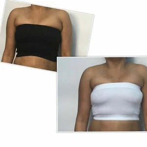 Women's Plain Boob Tube Bandeau Strapless Crop Top - Stretch Vest Bra - Pack - Picture 1 of 23
