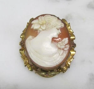 Vintage 10K Yellow Gold Filled Cameo Brooch / Pin ~ 7.8grams ~ 5-C491 - Picture 1 of 4