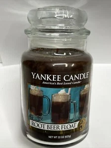 Yankee Candle ROOT BEER FLOAT 22oz LJ RARE RETIRED VHTF Has Air Bubble In Label - Picture 1 of 7