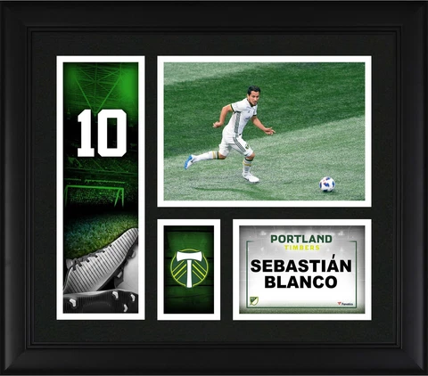 Sebastan Blanco Portland Timbers Framed 15'' x 17'' Player Collage Cover
