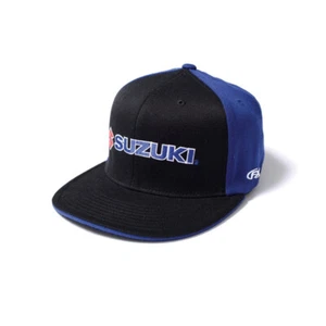 Factory Effex Suzuki Team Black Blue Flex-Fit Hat Cap Adult Licensed RM RMZ GSXR - Picture 1 of 1