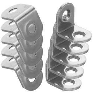 Soportes de soporte de ángulo de código de esquina de acero inoxidable de 10 piezas para estantes - Imagen 1 de 10