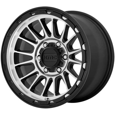 KMC KM542 Impact 16x7 5x110 +30mm Black/Machined Wheel Rim 16" Inch Foto 1 de 4