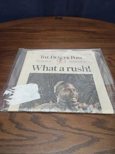 Denver Broncos Super Bowl Denver Post Zeitung 8. Februar 2016 Was für eine Eile! VERSIEGELT - Bild 1 von 6