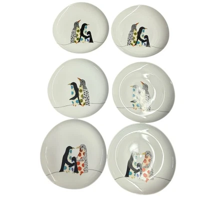 West Elm Penguin Friends Polka Dot Colorful Salad Plates Buy More Save More - Image 1 of 4