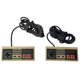 Vintage Nintendo NES Controllers Pair Japan Model NES-004 Authentic Tested OEM