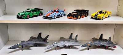 Fighter Jet Military Aircraft MOC Building Blocks Set Toy Gift F-15 J-20 7 Plane - Image 1 of 4