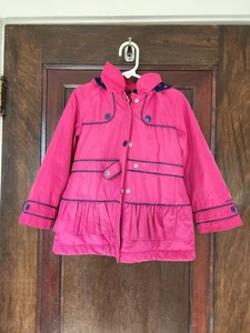 London Fog Girls Pink Winter Coat Size 5 • Midweight Fleece‑Lined Zip Jacket - Picture 1 of 5