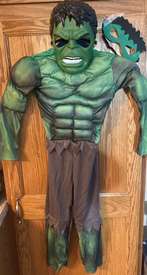 Superhero Cosplay Hulk Muscle Costume Jumpsuit with 2 Masks - Image 1 of 2