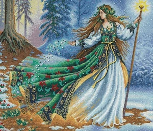 Dimensions Gold Collection Counted Cross Stitch Kit 14"X12" - Woodland Enchantress - Bild 1 von 1