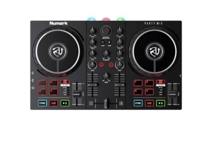 Numark Party Mix II USB 2-DECK-CONTROLLER - DJ Controller, Schwarz - Bild 1 von 4