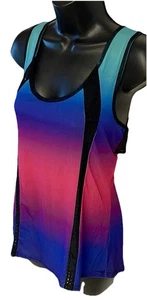 EVCR Cutout Back Activewear Tank Top Gr. L Polyester/Elasthan Batik Mehrfarbig - Bild 1 von 12