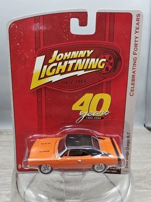 Johnny Lightning 40 Years 1969 Dodge Charger R/T Diecast 1:64 Orange & Black - Image 1 of 4