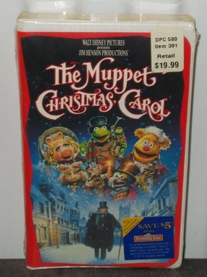 Маппет Рождественская песнь VHS лента запечатанный Уолт Дисней Джим Хенсон 1992 новый трудно найти - Изображение 1 из 4