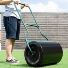 Costway 16" x 20" Lawn Roller Water or Sand Filled Push Tow Behind Roller Black