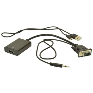 VGA Stecker Und 3,5mm Audio Buchse Zu HDMI Buchse Adapter Set Mit USB Stromkabel - Bild 1 von 7