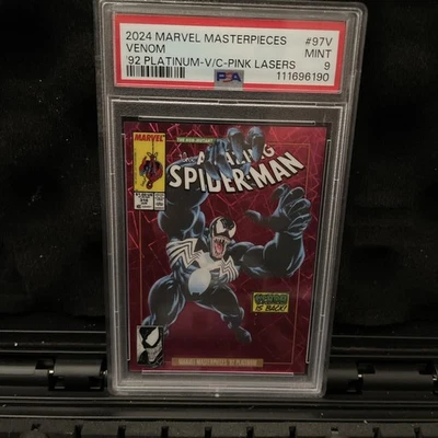 2024 Marvel Masterpieces Venom Pink Lasers/692 PSA 9 Spiderman Foto 1 de 3