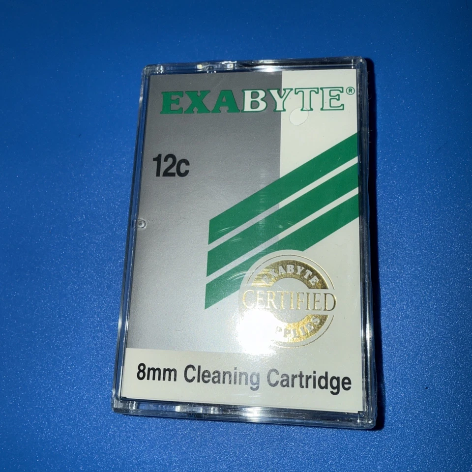 EXABYTE 8MM VIDEO8 HI8 D8 DIGITAL8 DATA8 CABEZAL LIMPIEZA LIMPIADOR CINTA LIMPIA BR NUEVO Foto 1 de 2